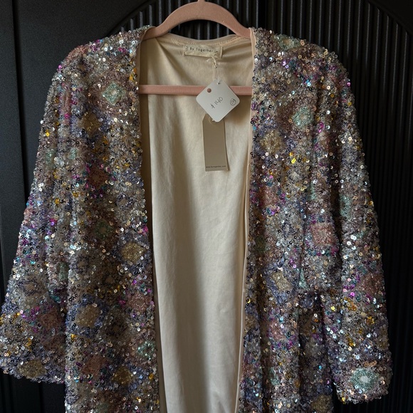 By Together Multicolor Sequin Cardigan - Picture 8 of 14